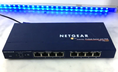 NETGEAR ProSAFE 8-port 10/100 Switch with 4-port Power over Ethernet FS108P #187 - Image 1 of 2