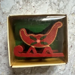 Vintage RUSS Holz Landhaus Antik Ornamente - Schlitten 2x3 - Bild 1 von 10