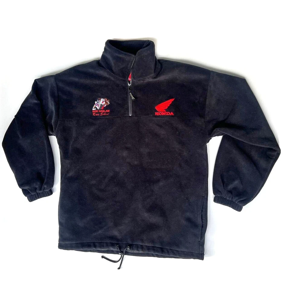 Chaqueta polar Result Performance Honda Ron Haslam negra para hombre talla XL 1/4 cremallera Foto 1 de 4