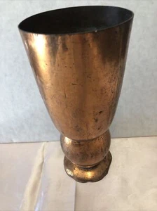 Antique Chinese Copper Vase Marked “E.W” 8.5”x4” - Picture 1 of 8