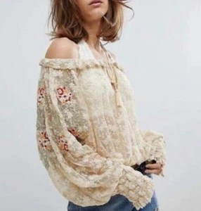Nuovo - Top al dettaglio senza etichette Free People ""giubileo"" taglia $128 colore marrone medio marrone - Foto 1 di 5