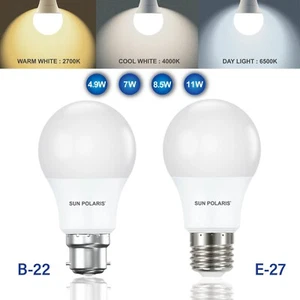 Edison Screw E27 LED Light Bulbs B22 Bayonet CAP Warm Cool White Globe GLS Lamp - Picture 1 of 125