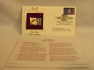 Emperor Palpatine Star Wars Disney 22KT Gold Stamp 1st Day USPS - Picture 1 of 3