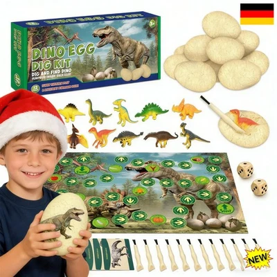 21ST CENTURY TOYS Dino Ausgrabungsset für Kinder Ei Dinosaurier Spielzeug ab 4 5 6 7 8 9 10 Jah
