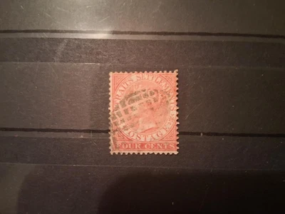 STRAITS SETTLEMENTS #11 4 美分玫瑰 1867 - 72 二手(批量 49)WMK 1 — 第 1/3 张图片