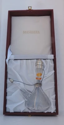 Raro Masriera Art Nouveau Plata de Ley Sólida 925 y Jarra de Vidrio Cortada a Mano Foto 1 de 4