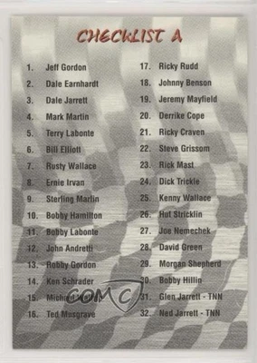 1997 Fleer Ultra Update Checklist Checklist Cards 1-64 #96 - Image 1 of 2