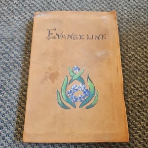 Antike Evangeline Geschichte von Acadie Henry Wadsworth Longfellow weicher Rindslederbezug - Bild 1 von 16