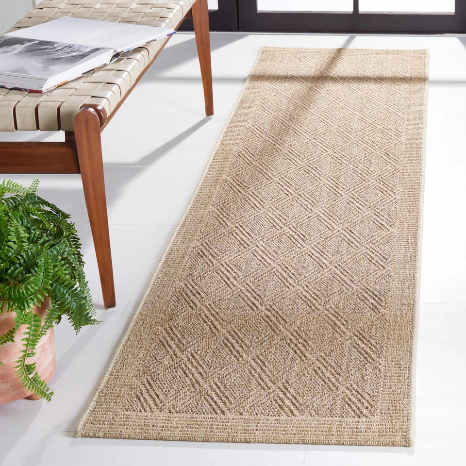 Alfombra de corredor Palm Beach Collection - 2'3" x 10', diseño de arena, sisal y yute, idea... Foto 1 de 3