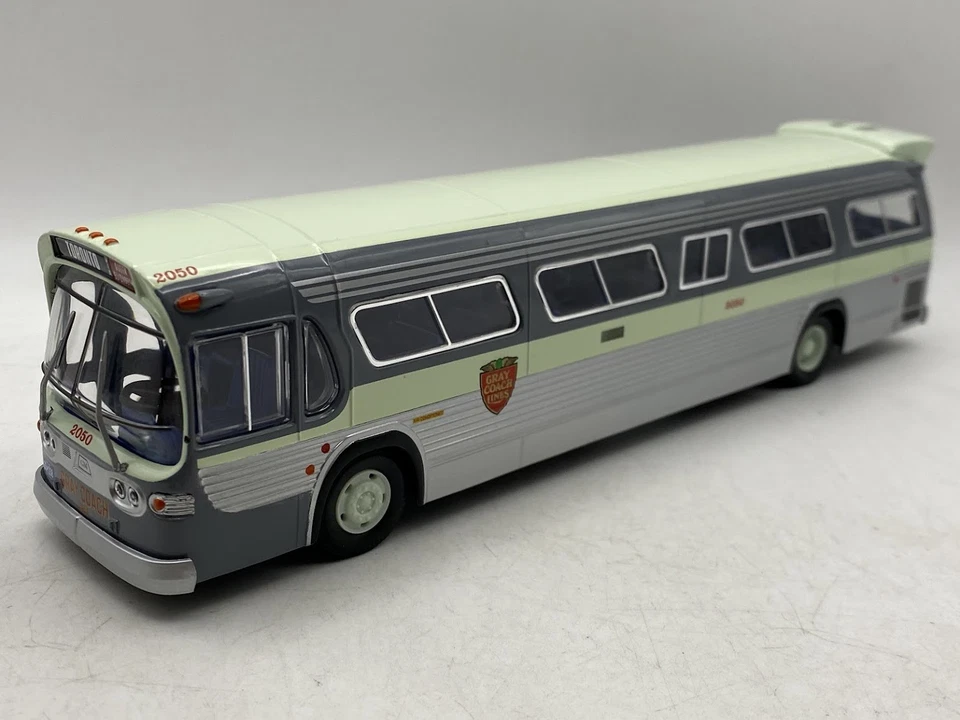 CORGI GM 5300 Fishbowl Gray Coach Lines CANADA Limited 1:50 Autobús bus Diecast - Imagen 1 de 4