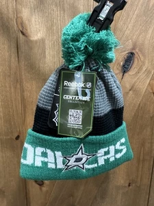 NUEVO CON ETIQUETAS Unisex Adultos Reebok NHL Dallas Stars Verde/Negro/Gris Gorro Talla 1 $20 - Imagen 1 de 7