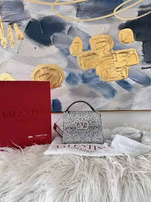 Valentino Mini Vsling Handbag With Sparkling Embroidery - Image 1 of 4