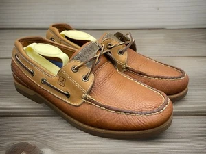Sperry Top-Sider Mako braun hellbraun Boot Halbschuhe Deck Schuhe Herren Größe 9 schneller Versand - Bild 1 von 12