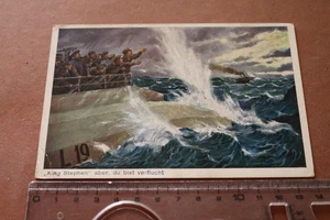 tolle alte Karte - Künstlerkarte - Luftschiff L 19 treibt im Meer - King Stephen - Picture 1 of 2