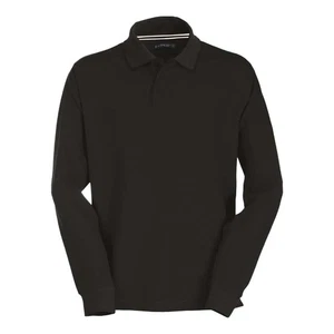 Herren Hockey Poloshirt schwarz Baumwolle Langarm - Payper - Bar Uniform Kellner - Bild 1 von 1