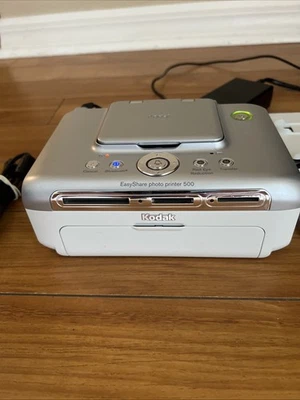 Kodak Easy Share 500 Portable Photo Printer Powers On with Power & USB Cable - Image 1 of 4
