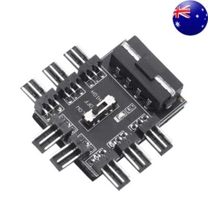 1 to 8 Computer Case Fan Hub 4PIN D-type Cooling Speed Controller for 8-way Fans - Afbeelding 1 van 3