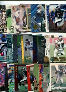 Lotto 30 carte Chris T. Jones tutte diverse Miami Huirricanes / Philadelphia Eagles - Foto 1 di 1