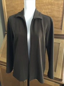 Vintage Chico's braune Poly/Elasthan Reißverschluss Jacke 1 (8-10) - Bild 1 von 8