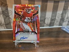 2022 Leaf Metal Draft -  Autographs Red Crystals #BA-MMJ Marvin Mims # 1/2