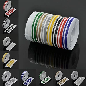 10 Colores 12mm 1/2" Pin Raya Calcomanía Vinilo Cinta Adhesiva Coche Moto Casco - Imagen 1 de 17