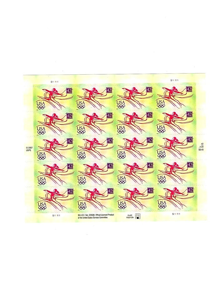 Scott #4334, 2007 Summer Olympics Beijing China-Pane 0f 20 (42c) Stamps-2008-MNH - Image 1 of 1