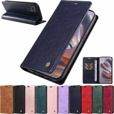 For Motorola Moto G86 G56 G05 G15 G35 G55 G85 Magnetic Leather Wallet Case Cover - Image 1 of 4