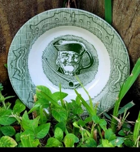 Vintage 1950s-60s Royal China The Old Curiosity Shop Green Berry Bowl X1 - Picture 1 of 8
