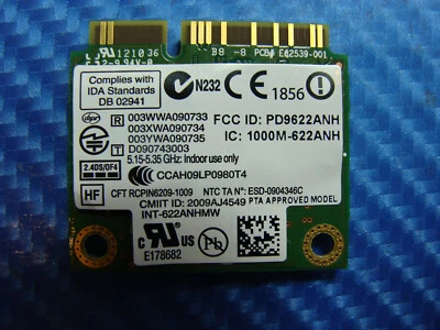 Sony Vaio VPCZ1290X 13.3" Genuine Laptop WiFi Wireless Card 622ANHMW - Image 1 of 2