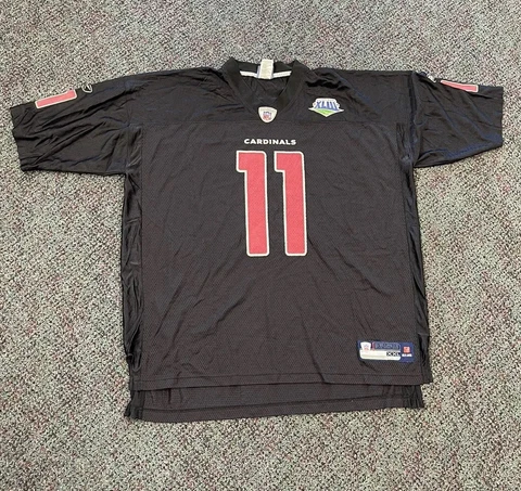 arizona cardinals larry fitzgerald jersey nfl football size 2XL black super bowl Cover