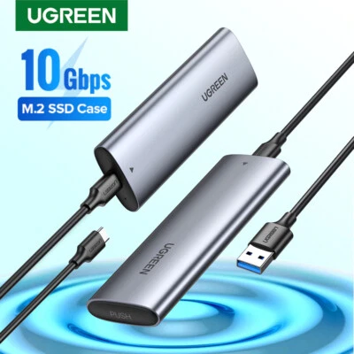 Ugreen M.2 NVMe 10Gbps SSD Enclosure Type C USB 3.1 Gen2 Thunderbolt 3 M+B M-Key - Image 1 of 4