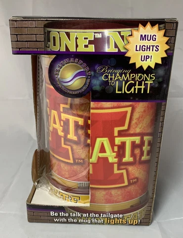 Iowa State University Cy Cardinals Souvenir Mug Cup 22 oz Light Up LED Sports Cover