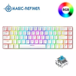 Wired Mechanical Gaming Keyboard RGB Backlit 68 Keys Anti-ghosting for PC Mac - Picture 1 of 6