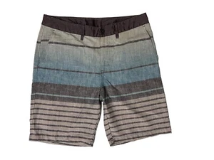 Valor - Men's Casual/Board Shorts - Size 32x9 19"L - Blue Grey Striped - EUC - Picture 1 of 10