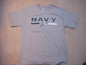 NAVY SOUVENIR GREY SHORT SLEEVED T SHIRT NEW - Picture 1 of 2