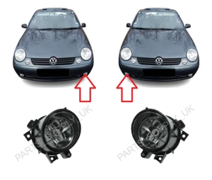 NEW FOR VW LUPO 2003 - 2005 FRONT BUMPER FOG LIGHT LAMP PAIR SET - Picture 1 of 2