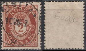 Noruega 1524 1886-93, NK 50a, canc. Christiania 10 VII 97, MI 51. - Imagen 1 de 1