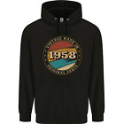 66th Birthday Vintage Made In 1958 Mens 80% Cotton Hoodie