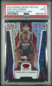 2019 Panini Crown Royale Pelicans Zion Williamson Rookie Royalty Red /49 PSA 9💫 - Picture 1 of 2
