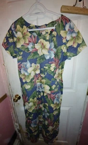 Reyn Spooner Classic Car Hollywood Novelty Printed Vacation Midi Dress - Picture 1 of 4