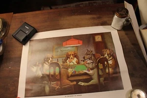 Vintage 12" x 16" C M Collidge Dogs Print A Friend in Need - Picture 1 of 6