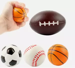 4 Pcs Mini Sport Balls Kids Party Favorite Soccer Ball Squeeze Stress Relief Toy - Picture 1 of 8