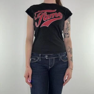 Y2K vintage fame slogan sparkly top - Picture 1 of 5