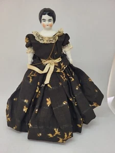 Antique Germany Low Brow China Doll - 8" - All Original - Bild 1 von 8