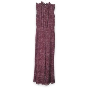 Anthropologie Ali & Jay Burgundy Multi Leopard Print Wide-Leg Jumpsuit Size S - Picture 1 of 12