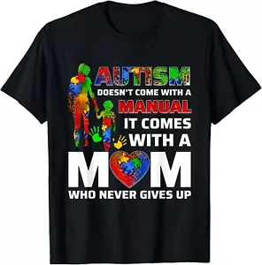 Autism Awareness 2025 Doesn't come with a manual Autism Mom T-Shirt S-5XL - Picture 1 of 5