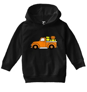 Fall Pickup Truck - Hay Ride Pumpkins Festive Halloween Toddler/Youth Hoodie - Picture 1 of 12