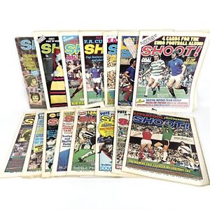 Vintage Shoot Soccer Magazine Bundle x15 1977 January - September 70s  Issues