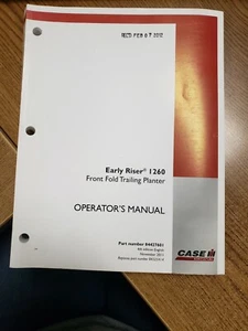 CASE IH 1260 FRONT FOLD TRAILING PLANTER OPERATOR'S MANUAL - Picture 1 of 2