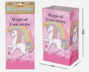 12x Magische Einhörner Partytüten! Papier Süßigkeiten/Spielzeug Tasche! Spendenaktion! - Bild 1 von 1